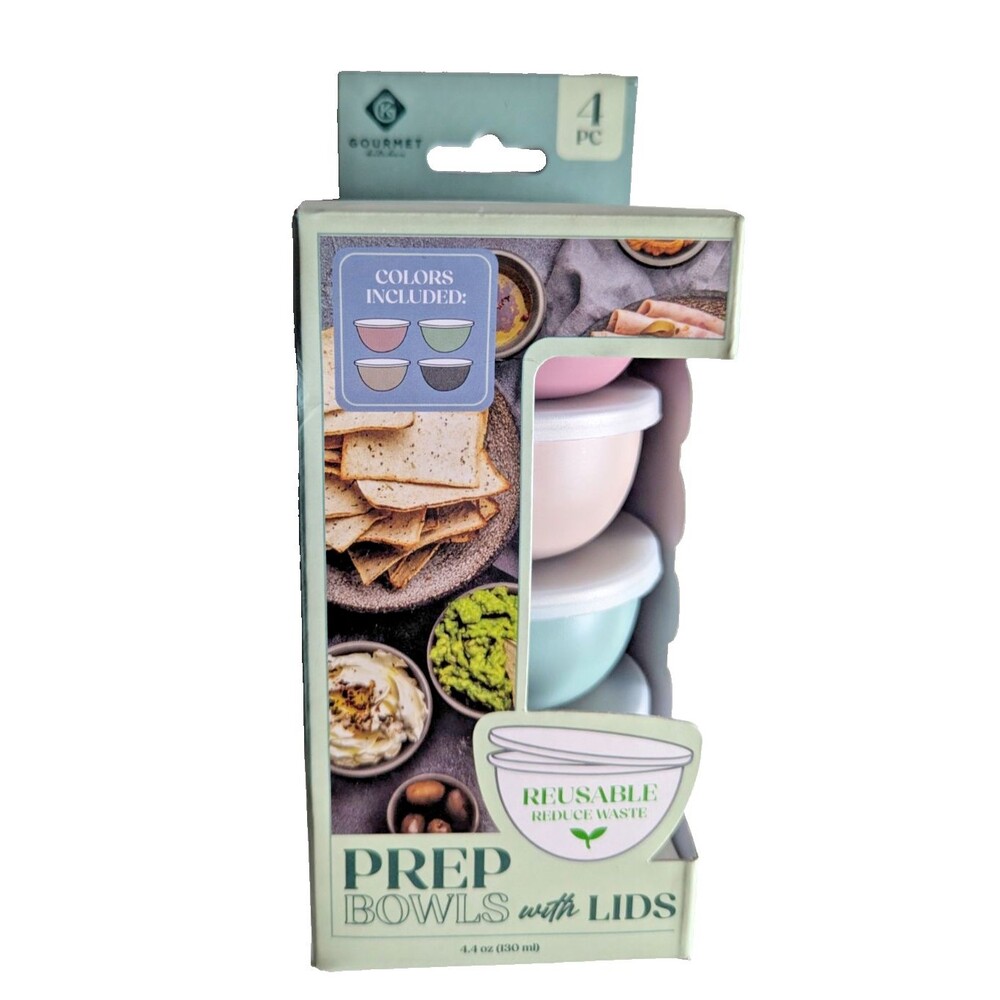 Gourmet Kitchen Prep Bowls and Lids 4-Pc BPA-Free Food Grade Stainless Steel